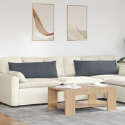 Vidaxl sofa kussens 2 stuks donkergrijs 120 x 40 cm cordstof - afbeelding 1