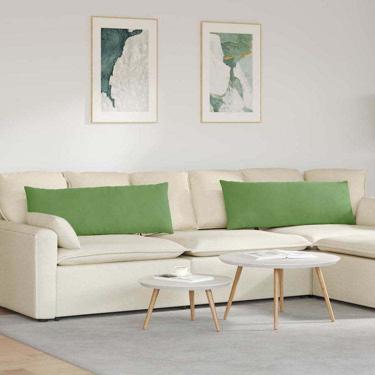 Vidaxl sofa kussens 2 stuks lichtgroen 120 x 40 cm cordstof
