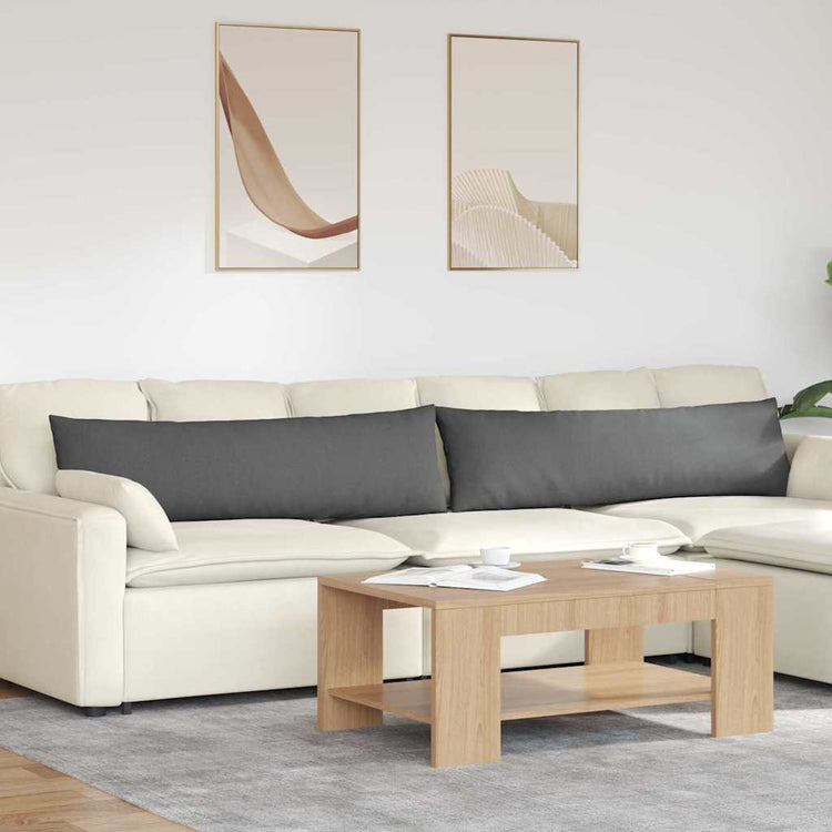 Vidaxl sofa kussens 2 st stof donkergrijs 145 x 40 cm