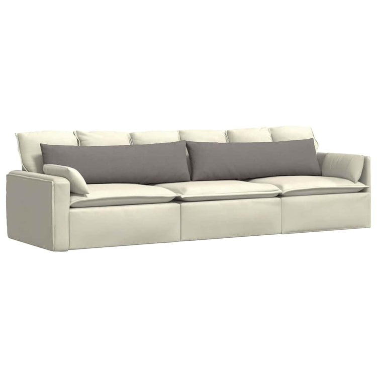 Vidaxl sofa kussens 2 st stof taupe 145 x 40 cm