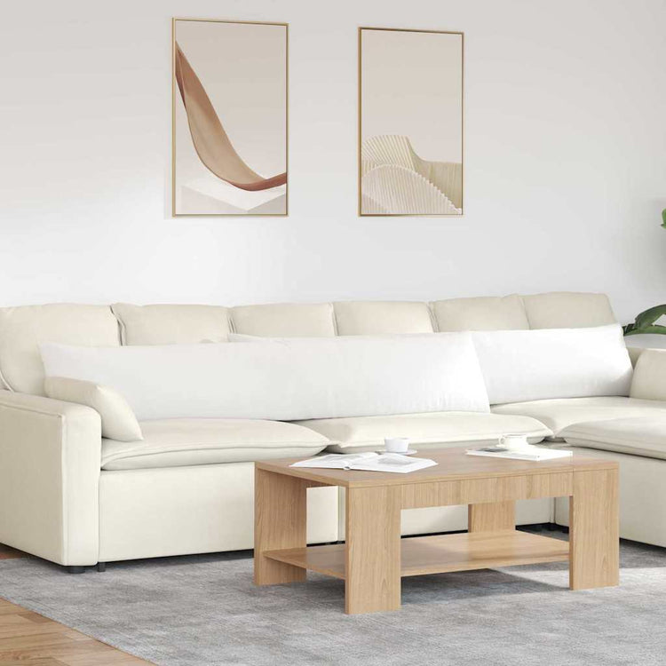 Vidaxl sofa kussens 2 st stof wit 200 x 40 cm