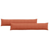 Vidaxl sofa kussens 2 stuks rood-oranje 200 x 40 cm cordstof
