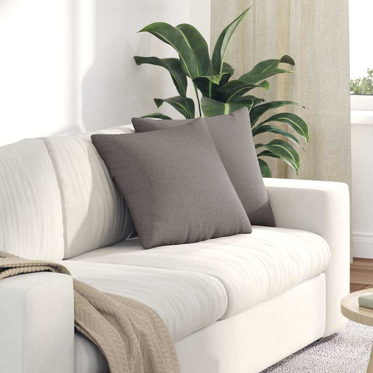 Vidaxl sofa kussens 2 st stof taupe 45 x 45 cm
