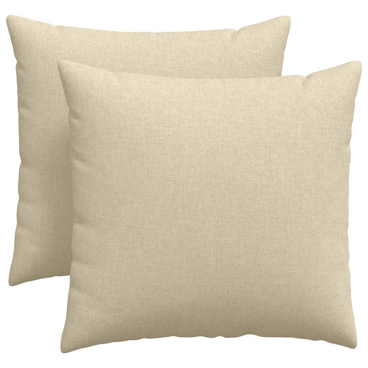 Vidaxl sofa kussens 2 st stof crème 45 x 45 cm
