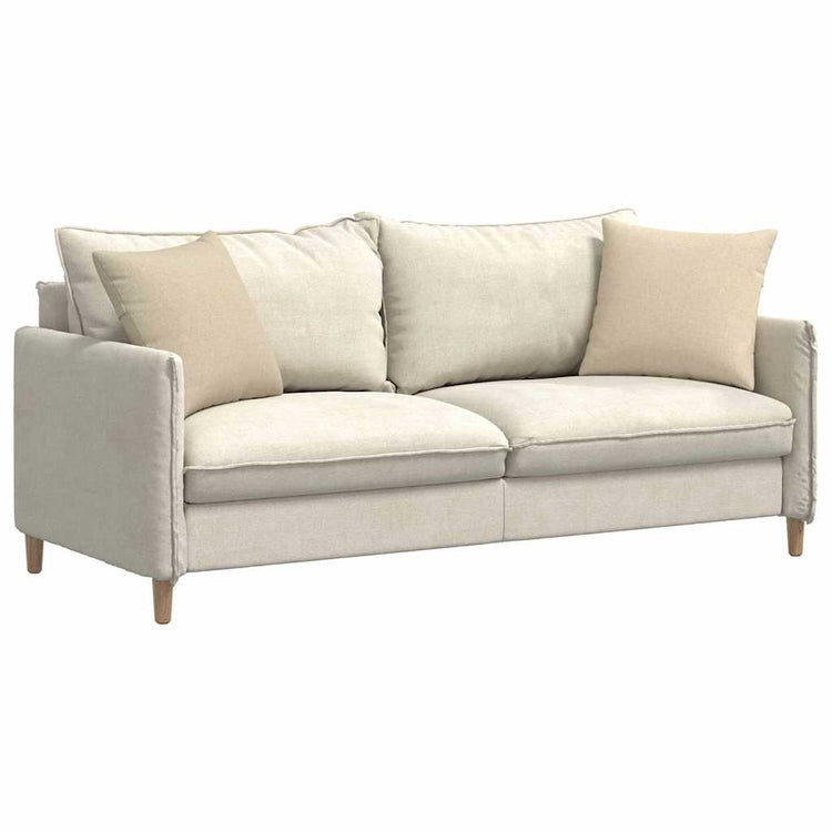 Vidaxl sofa kussens 2 st stof crème 45 x 45 cm