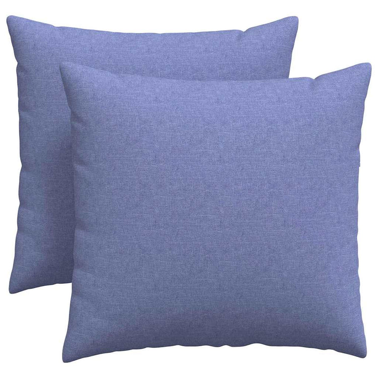 Vidaxl sofa kussens 2 st stof jeans blauw 45 x 45 cm