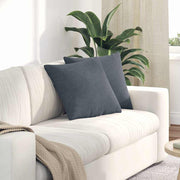 Vidaxl sofa kussens 2 stuks donkergrijs 45 x 45 cm cordstof - afbeelding 1