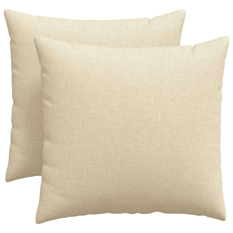 Vidaxl sofa kussens 2 st stof crème 50 x 50 cm