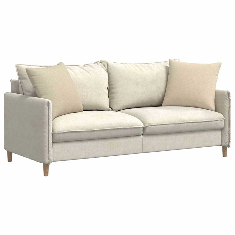 Vidaxl sofa kussens 2 st stof crème 50 x 50 cm