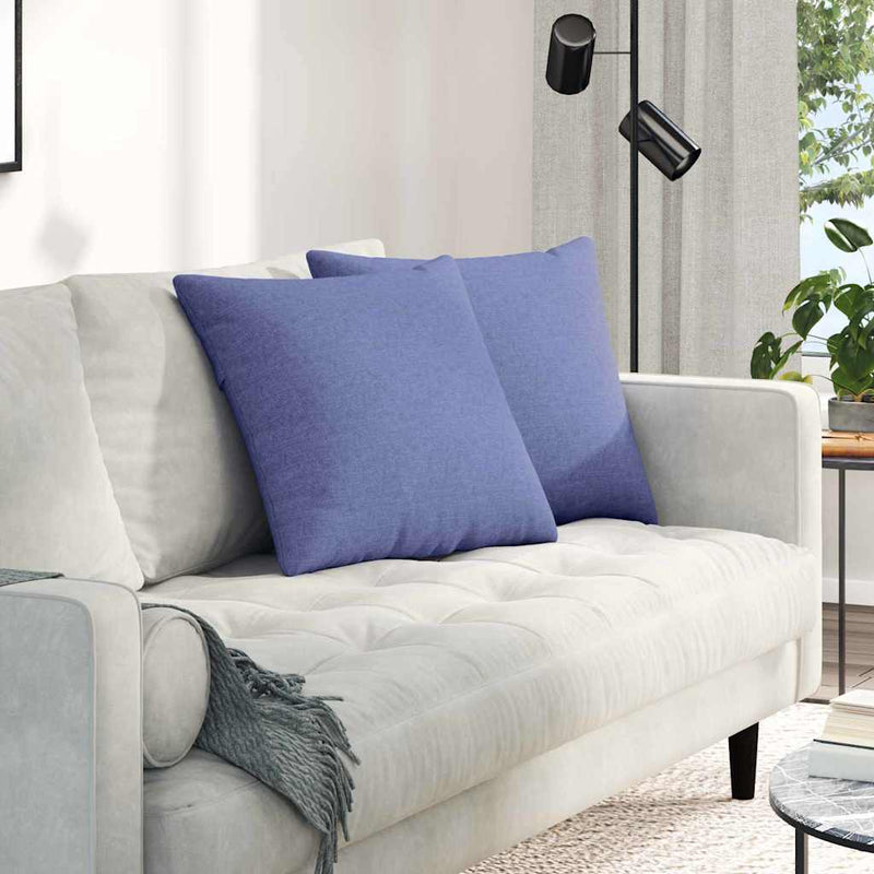 Vidaxl sofa kussens 2 pcs jeans blauw 50 x 50 cm stof