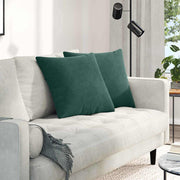 Vidaxl sofa kussens 2 stuks donkergroen 50 x 50 cm cordstof - afbeelding 1