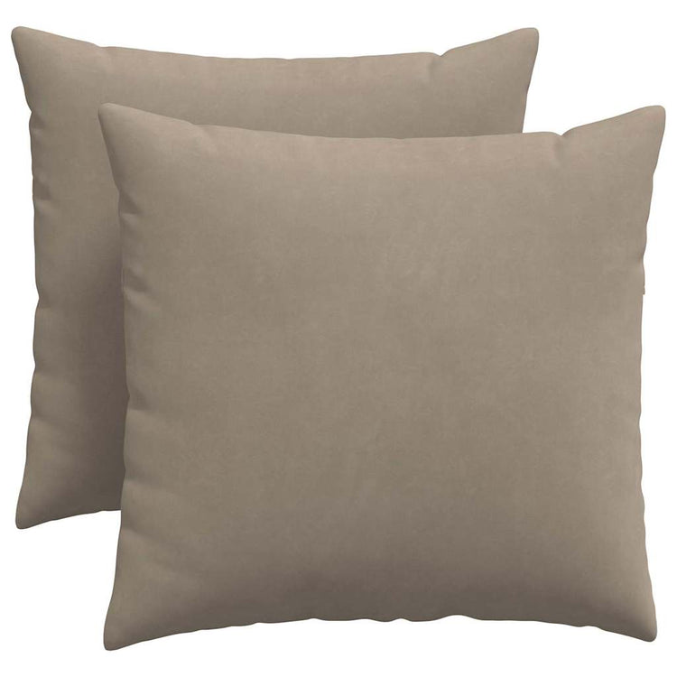 Vidaxl sofa kussens 2 st stof taupe 50 x 50 cm