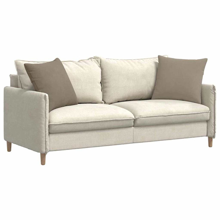 Vidaxl sofa kussens 2 st stof taupe 50 x 50 cm