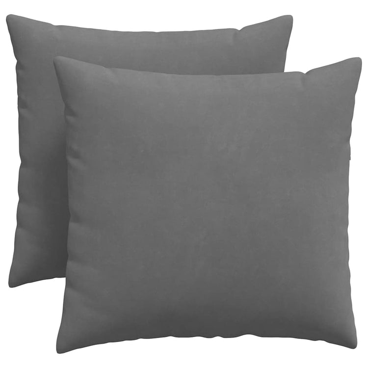 Vidaxl sofa kussens 2 st stof donkergrijs 50 x 50 cm