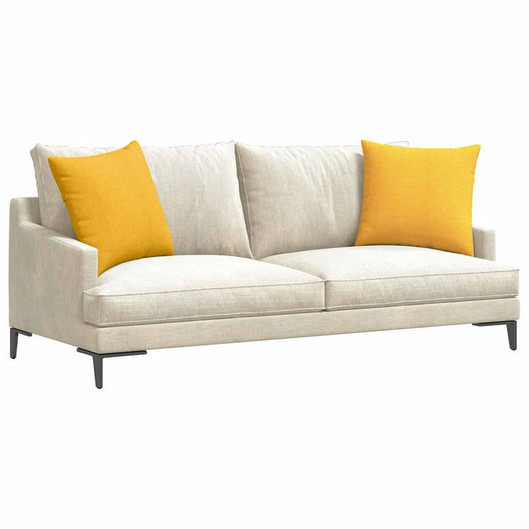 Vidaxl sofa kussens 2 stuks lichtgeel 50 x 50 cm cordstof