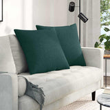 Vidaxl sofa kussens 2 st stof donkergroen 60 x 60 cm - afbeelding 1