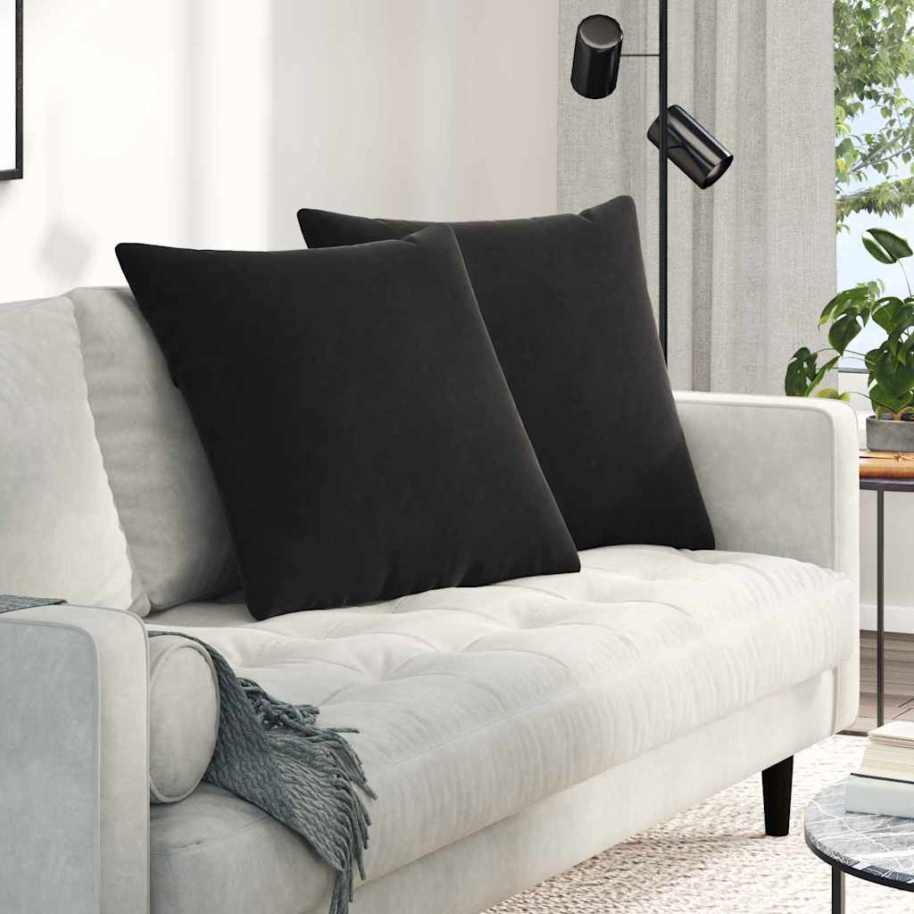 Vidaxl sofa kussens 2 stuks zwart 60 x 60 cm cordstof
