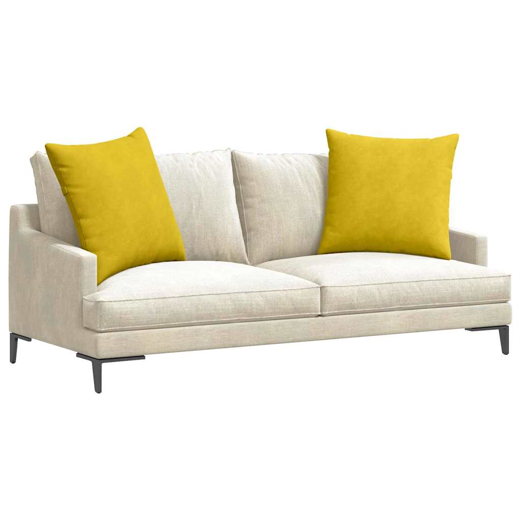 Vidaxl sofa kussens 2 stuks geel 60 x 60 cm cordstof