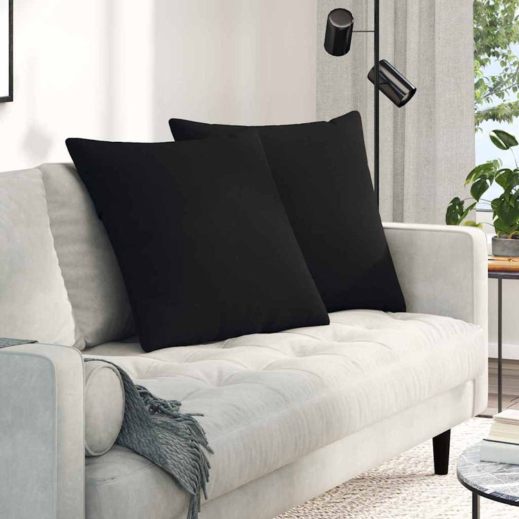 Vidaxl sofa kussens 2 st stof zwart 60 x 60 cm