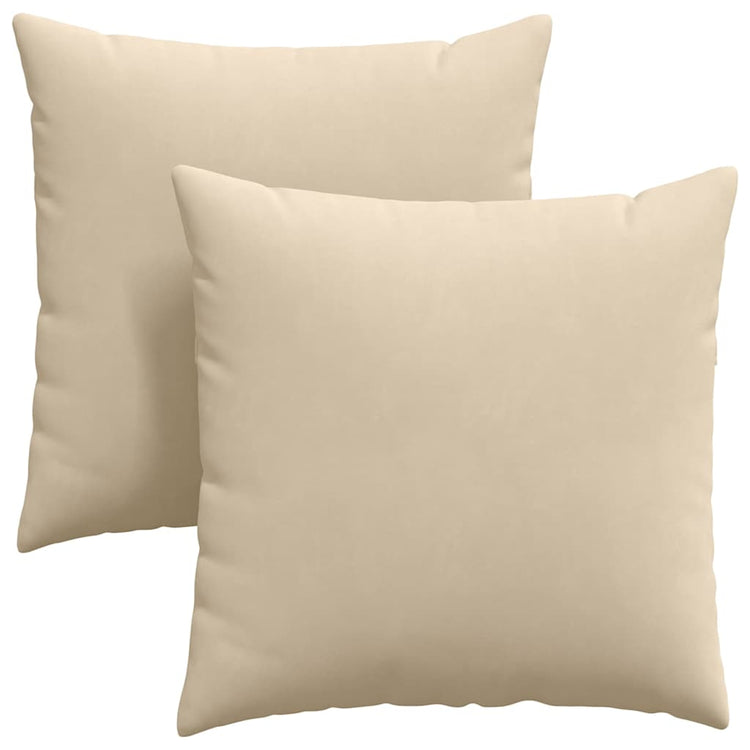 Vidaxl sofa kussens 2 st stof crème 60 x 60 cm