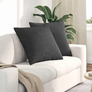 Vidaxl sofa kussens 2 st katoen stof donkergrijs 60 x 60 cm - afbeelding 1