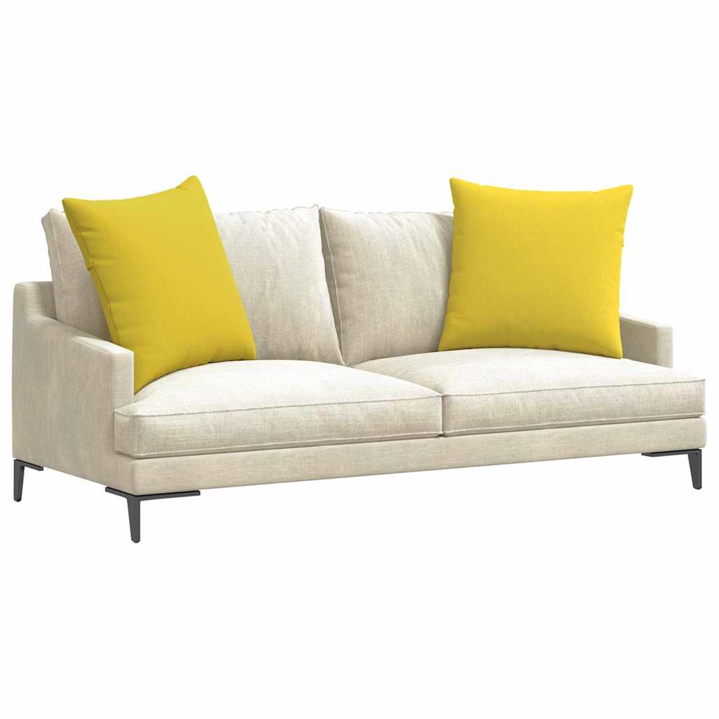 Vidaxl sofa kussens 2 pcs lichtgeel 80 x 80 cm stof