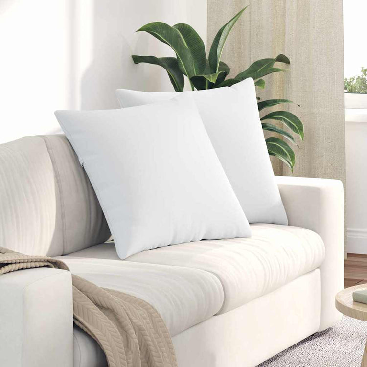 Vidaxl sofa kussens 2 st stof wit 80 x 80 cm