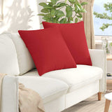Vidaxl sofa kussens 2 st stof rood 80 x 80 cm - afbeelding 1