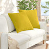 Vidaxl sofa kussens 2 stuks geel 80 x 80 cm cordstof