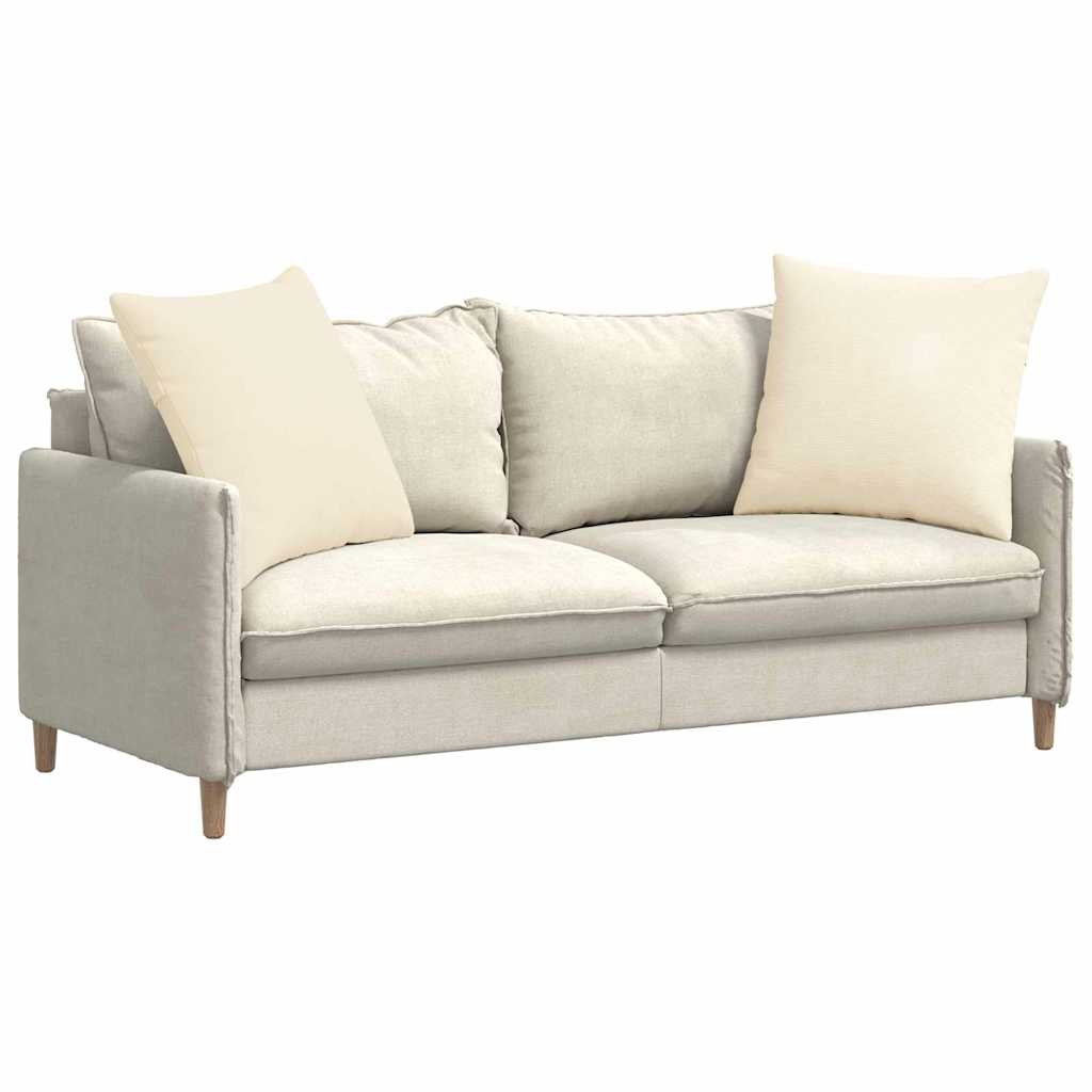 Vidaxl sofa kussens 2 stuks crème 80 x 80 cm cordstof