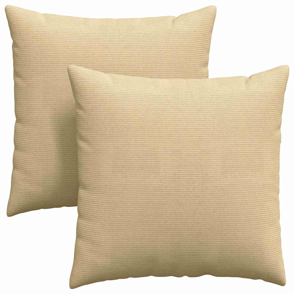 Vidaxl sofa kussens 2 stuks grijs groen 80 x 80 cm cordstof