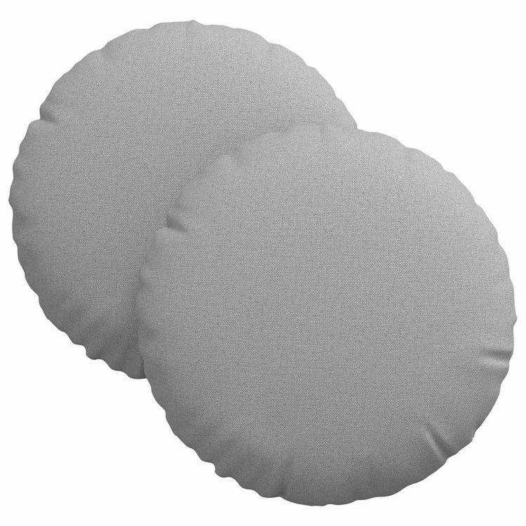 Vidaxl zitkussens 2 st stof wolkengrijs ø30 x 13 cm