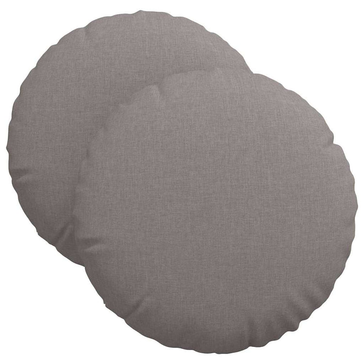 Vidaxl zitkussens 2 st stof taupe ø40 x 13 cm