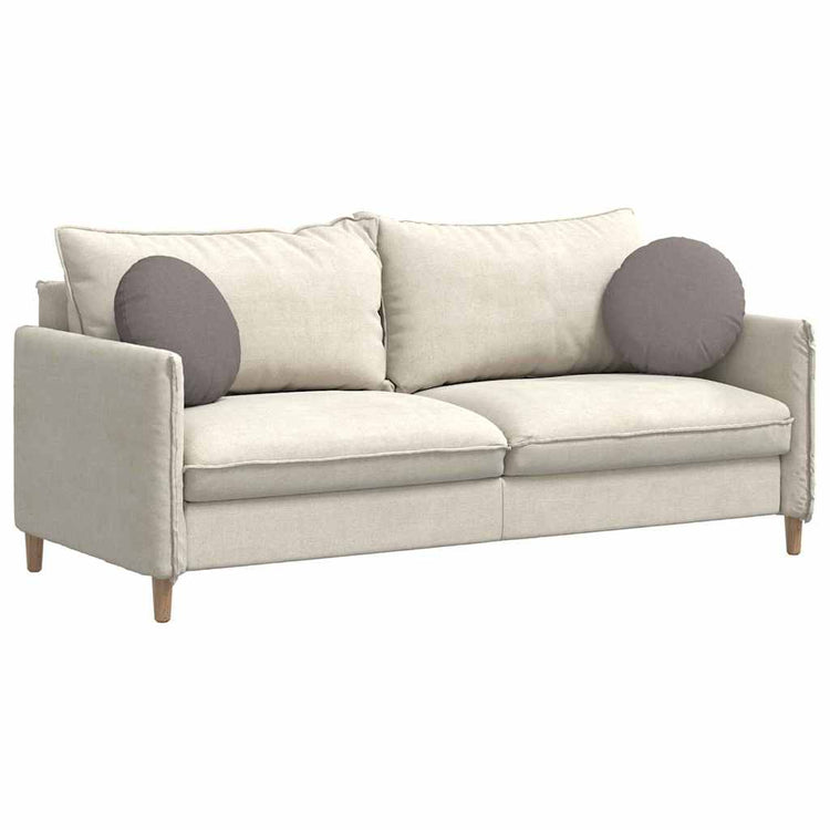 Vidaxl zitkussens 2 st stof taupe ø40 x 13 cm