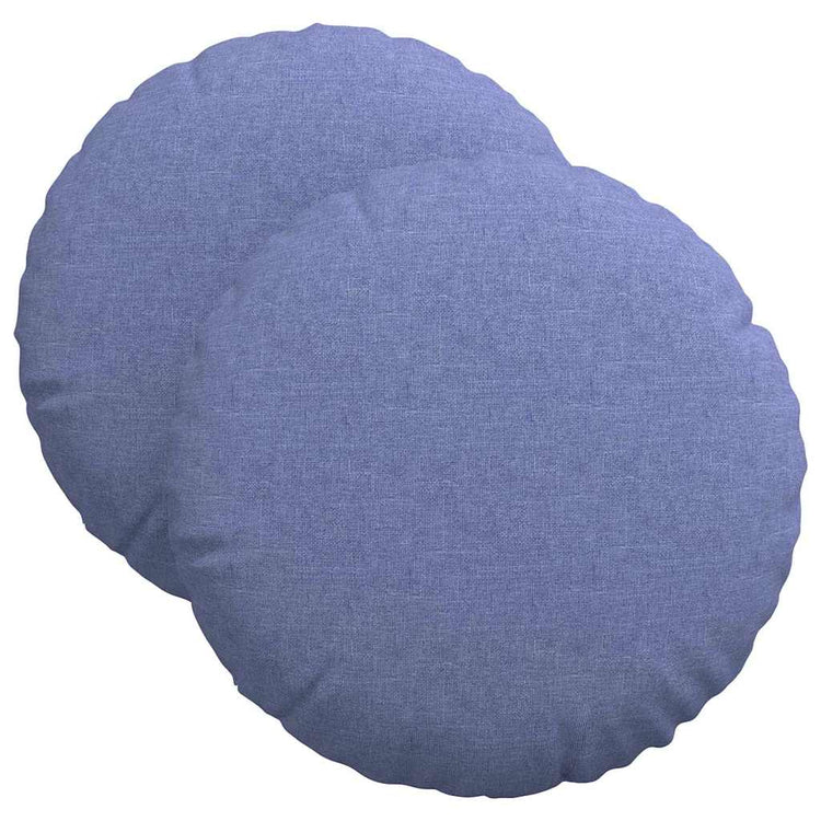 Vidaxl zitkussens 2 st stof jeans blauw ø40 x 13 cm