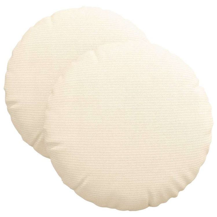 Vidaxl zitkussens 2 st katoen stof crème ø 40 cm