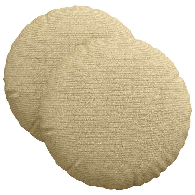 Vidaxl zitkussens 2 st katoen stof grijs groen ø 40 cm