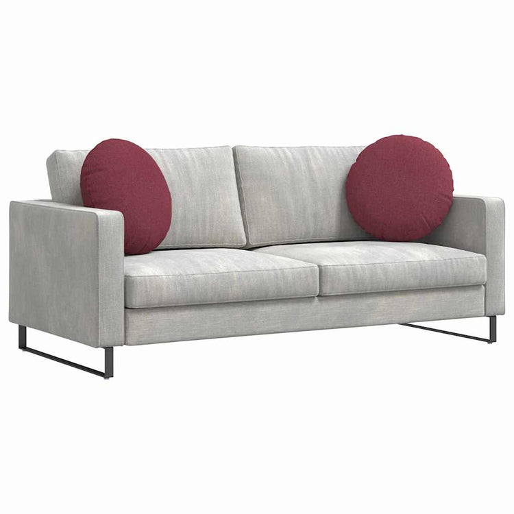 Vidaxl zitkussens 2 st stof wijnrood ø50 x 19 cm