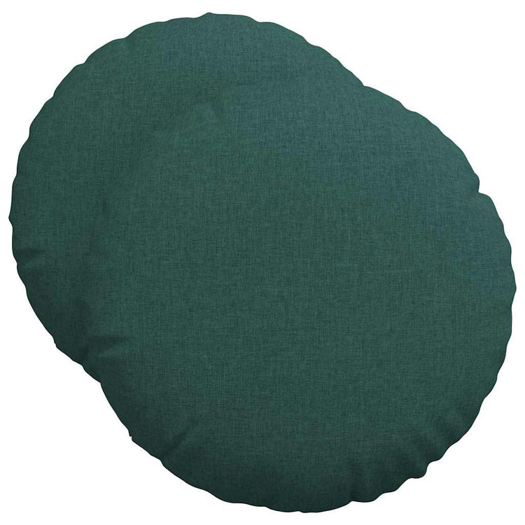 Vidaxl zitkussens 2 st stof donkergroen ø50 x 19 cm