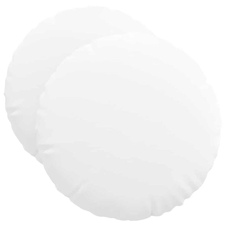 Vidaxl zitkussens 2 st stof wit ø50 x 19 cm