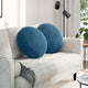Vidaxl zitkussens 2 st fluweel blauw ø50 x 19 cm