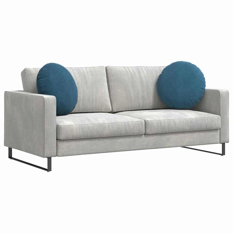 Vidaxl zitkussens 2 st fluweel blauw ø50 x 19 cm