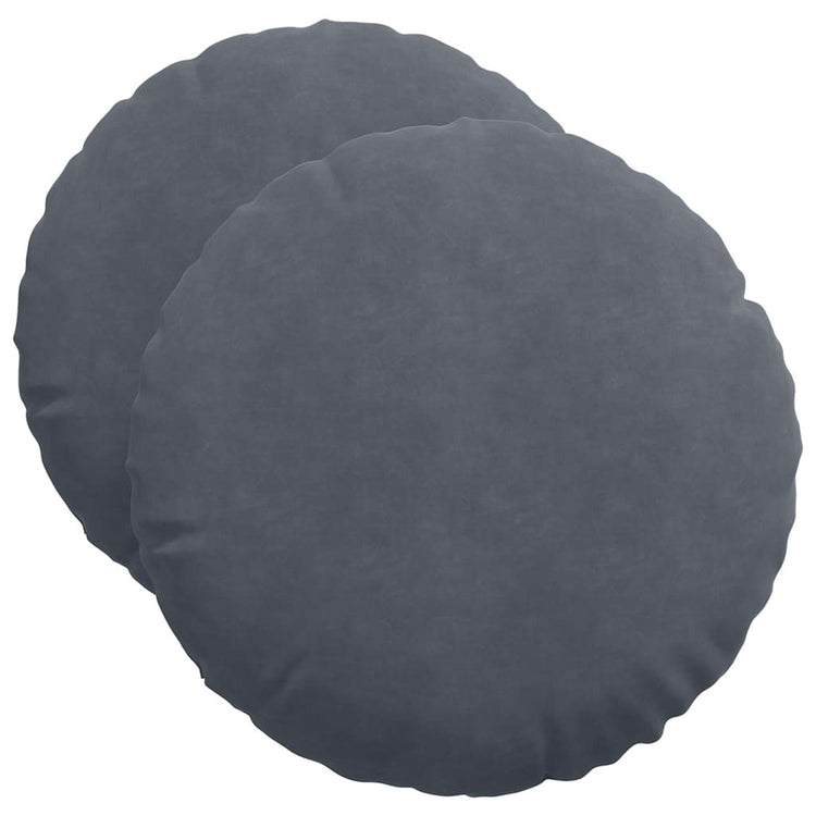 Vidaxl zitkussens 2 st fluweel donkergrijs ø50 x 19 cm