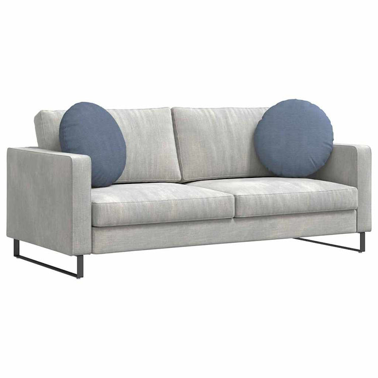 Vidaxl zitkussens 2 st katoen stof blauw ø50 x 19 cm