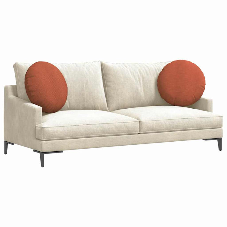 Vidaxl zitkussens 2 st katoen stof rood-oranje ø50 x 19 cm