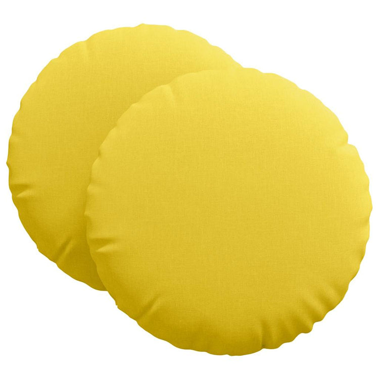 Vidaxl zitkussens 2 pcs lichtgeel ø60 x 21 cm stof