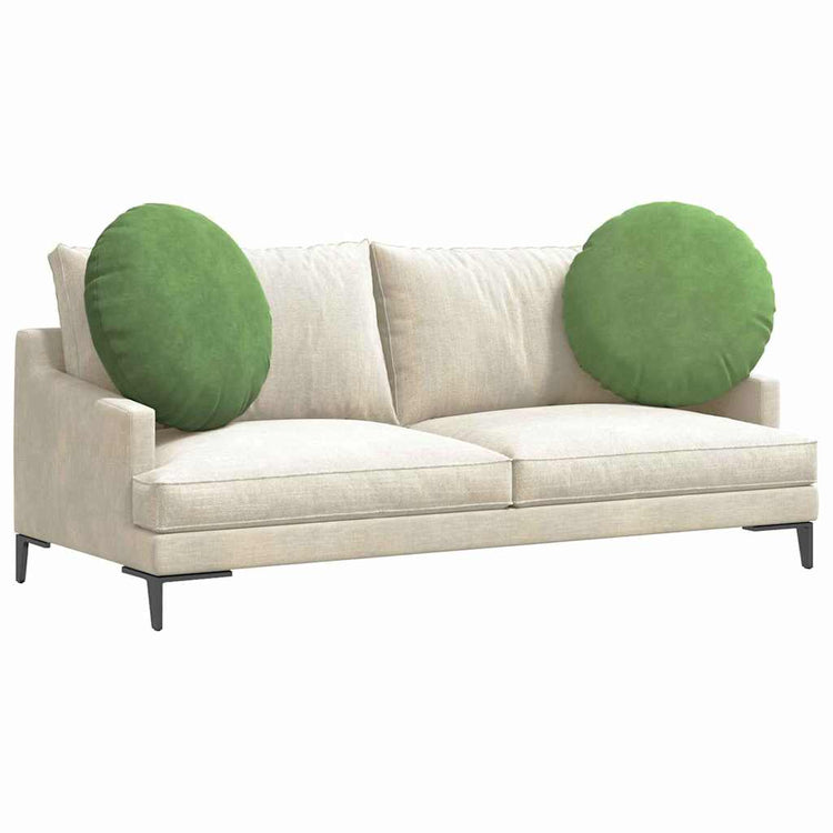 Vidaxl zitkussens 2 st fluweel lichtgroen ø60 x 21 cm
