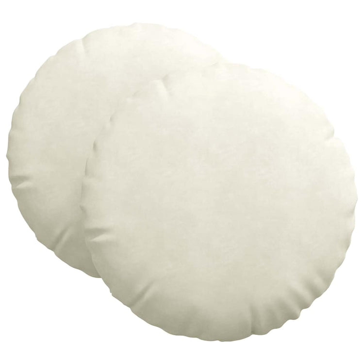 Vidaxl zitkussens 2 st fluweel crème ø60 x 21 cm
