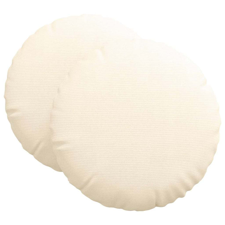 Vidaxl zitkussens 2 st katoen stof crème ø 80 cm