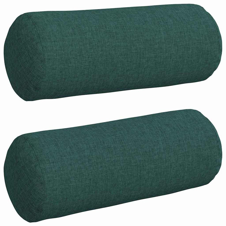 Vidaxl bolster kussens 2 st stof donkergroen ø 15 x 40 cm